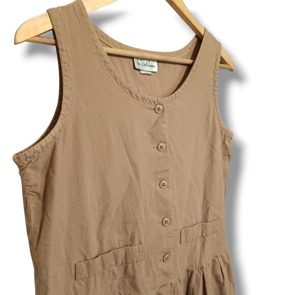 Vintage Via Sant Andrea Jumper Dress-Size 9/10-Pockets-1990s-Adjustable Back - Picture 4 of 9